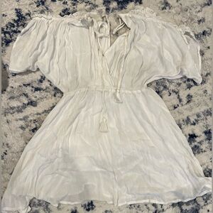 White linen summer cover up